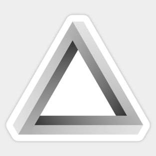 Monochrome Penrose/Impossible Triangle Sticker